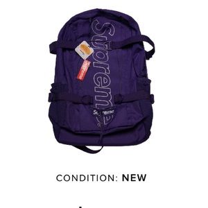 Supreme backpack purple